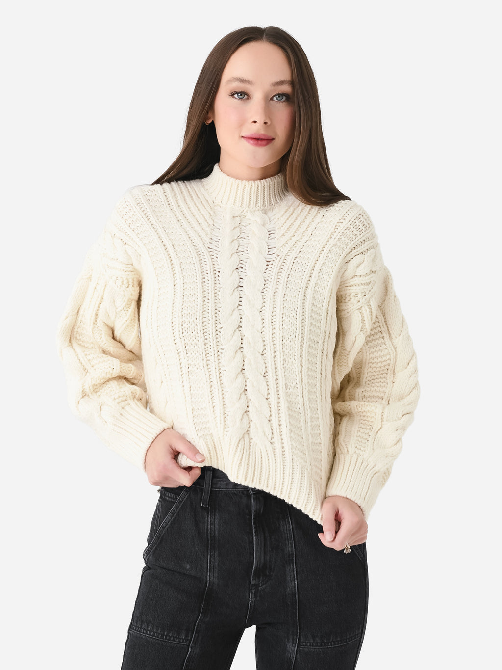 ALC Women's Shelby Lace Up Sweater - Saint Bernard