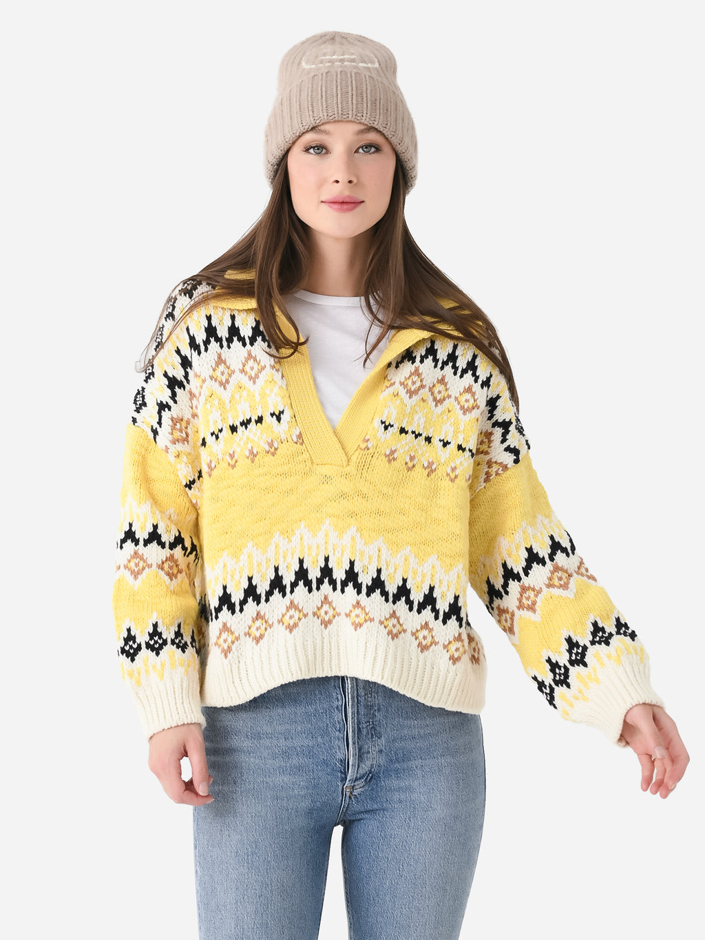 ALC Women's Landry Fairisle Wool Sweater - Saint Bernard
