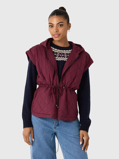 Women's Anorak Hoodie Puffer Vest