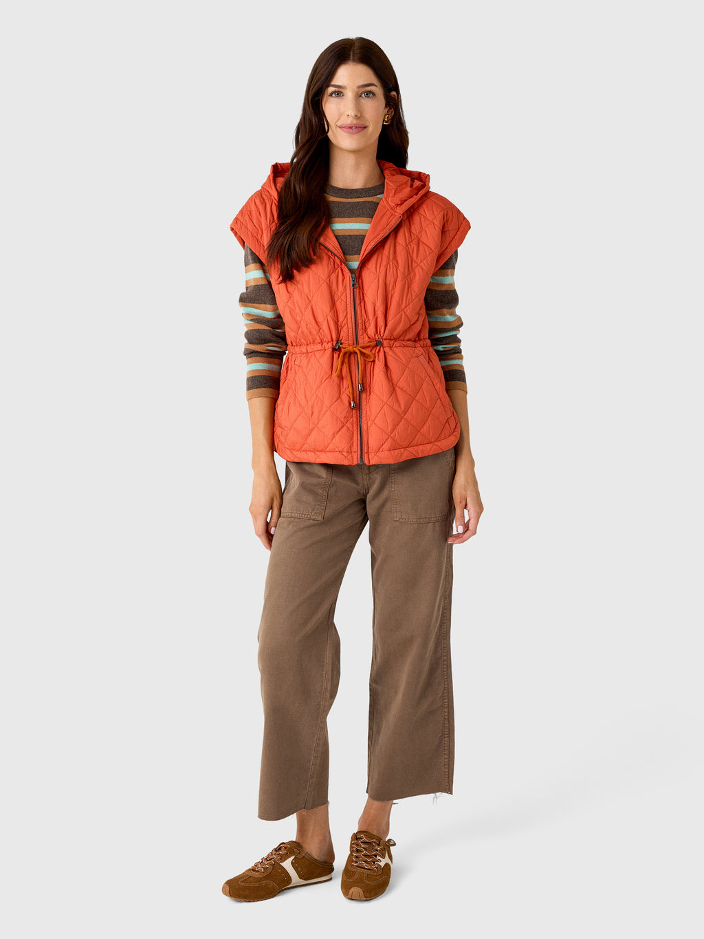 Women's Anorak Hoodie Puffer Vest - Saint Bernard