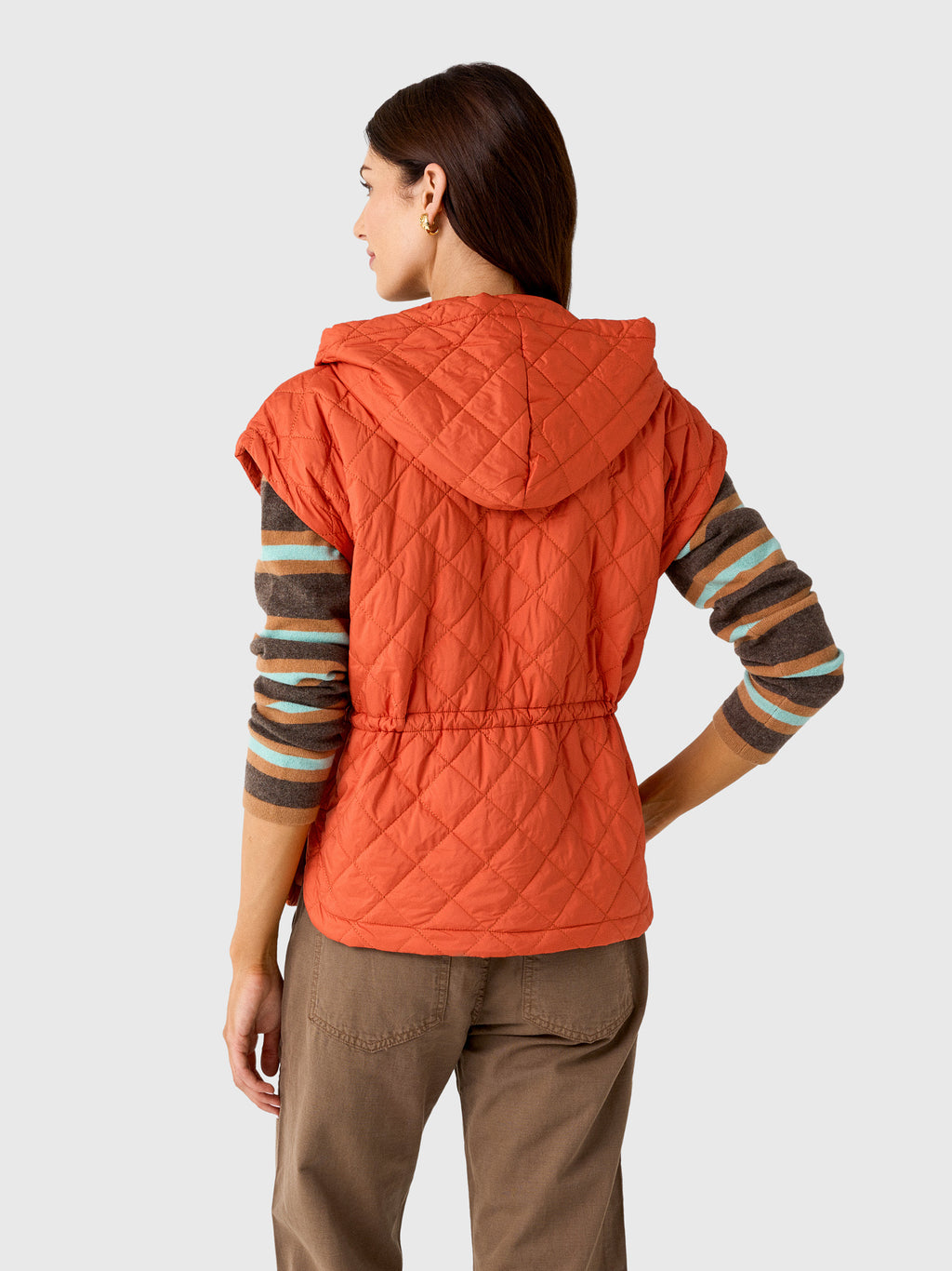 Women's Anorak Hoodie Puffer Vest - Saint Bernard