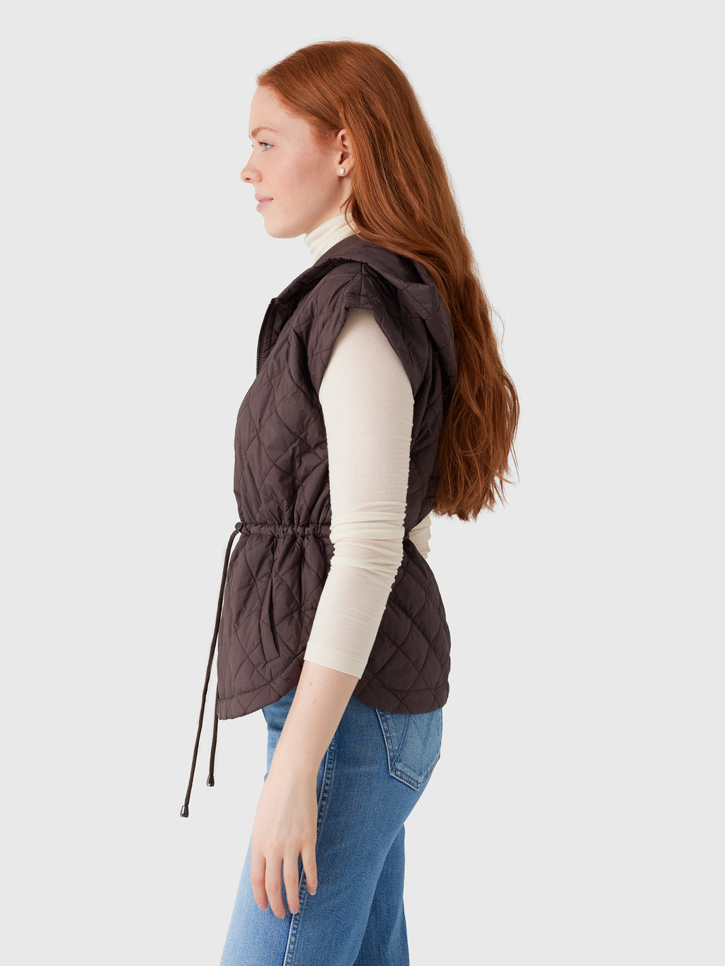 Women's Anorak Hoodie Puffer Vest - Saint Bernard