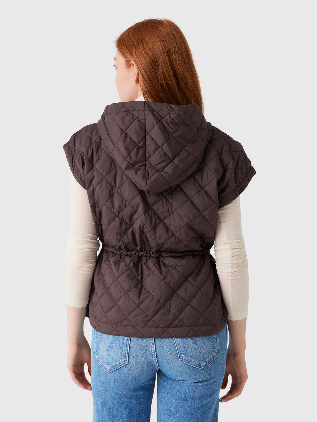 Women's Anorak Hoodie Puffer Vest - Saint Bernard