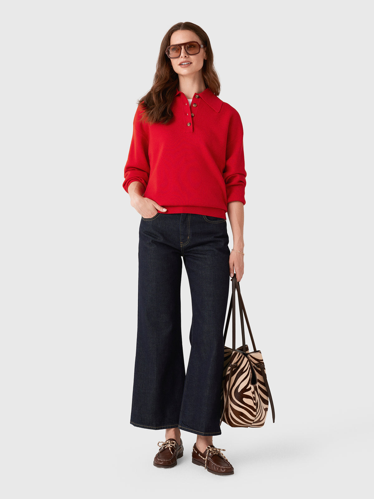 Alemais Women's Rocky Knit Polo - Saint Bernard