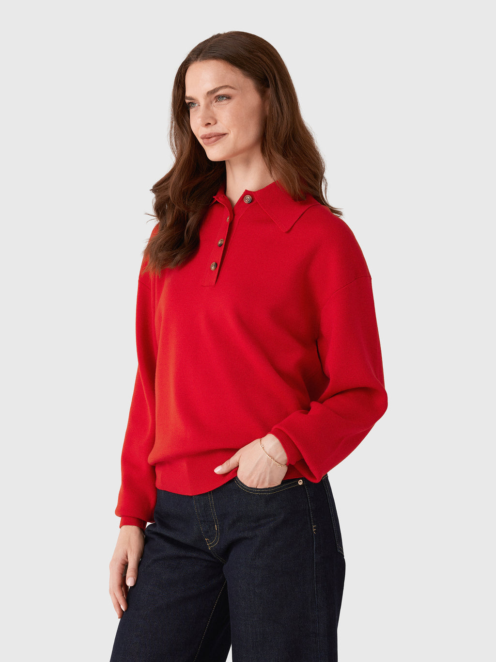 Alemais Women's Rocky Knit Polo - Saint Bernard