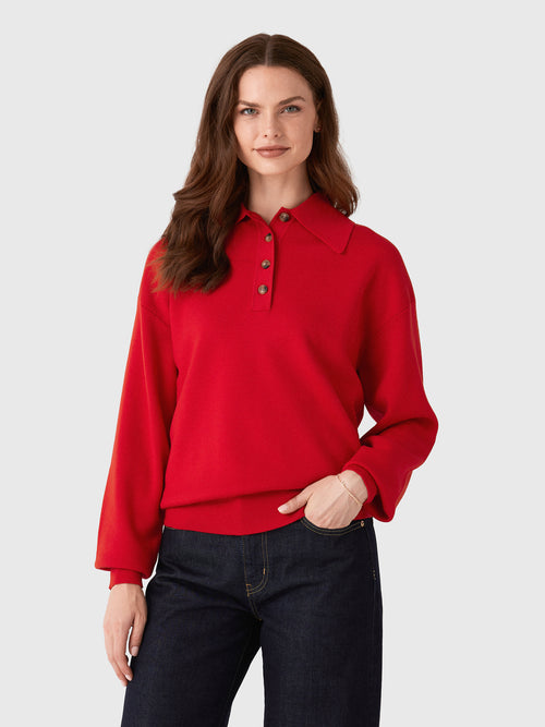 Alemais Women's Rocky Knit Polo - Saint Bernard