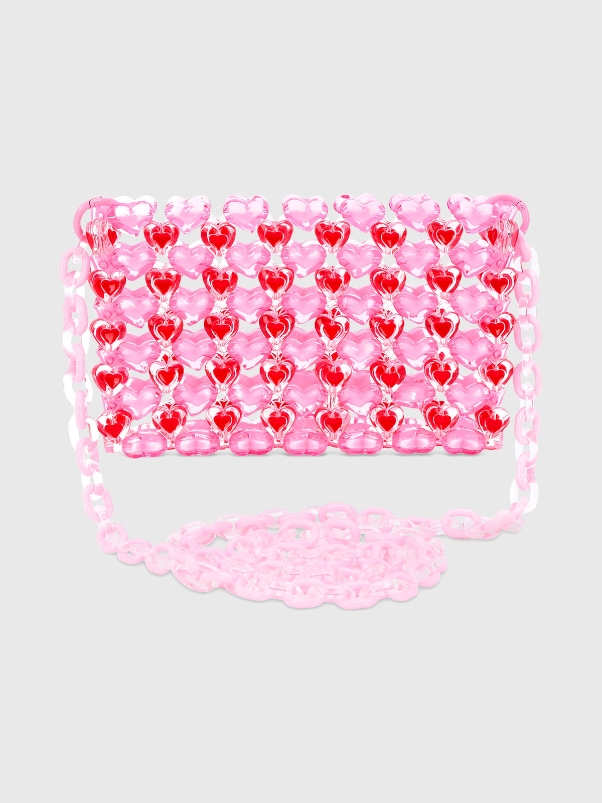 Iscream Pink Hearts Beaded Crossbody Bag - Saint Bernard