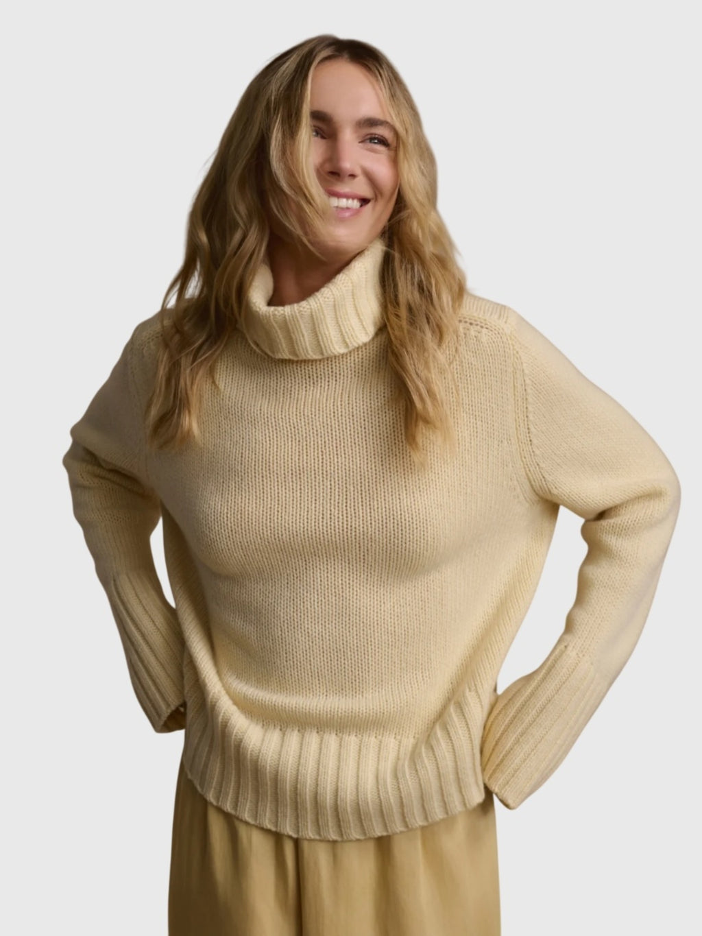 Jenni Kayne Women's Cropped Cashmere Jet Turtleneck - Saint Bernard