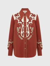Alemais Women's Duke Embroidered Shirt - Saint Bernard