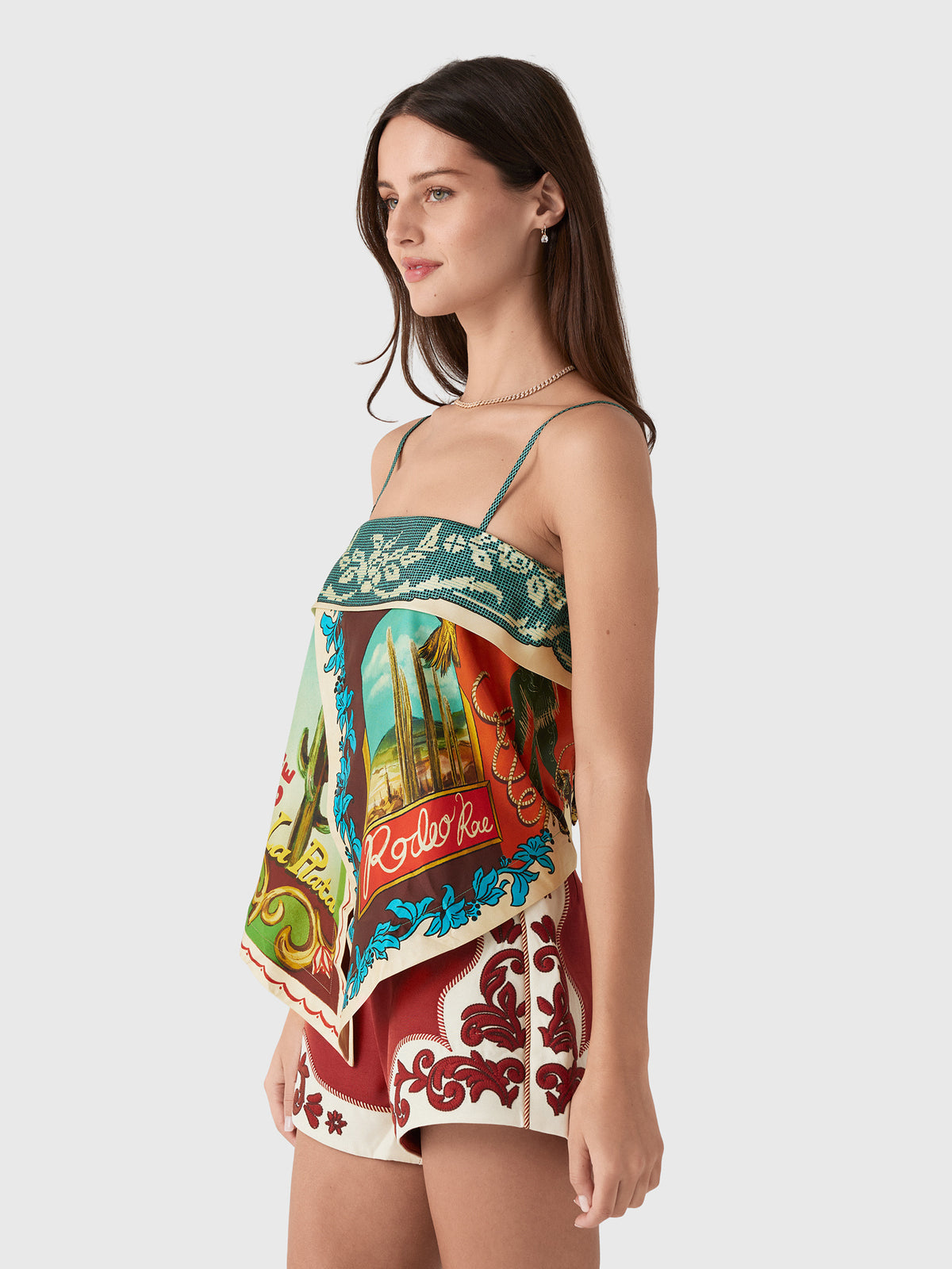 Alemais Women's Ace Silk Scarf Top - Saint Bernard