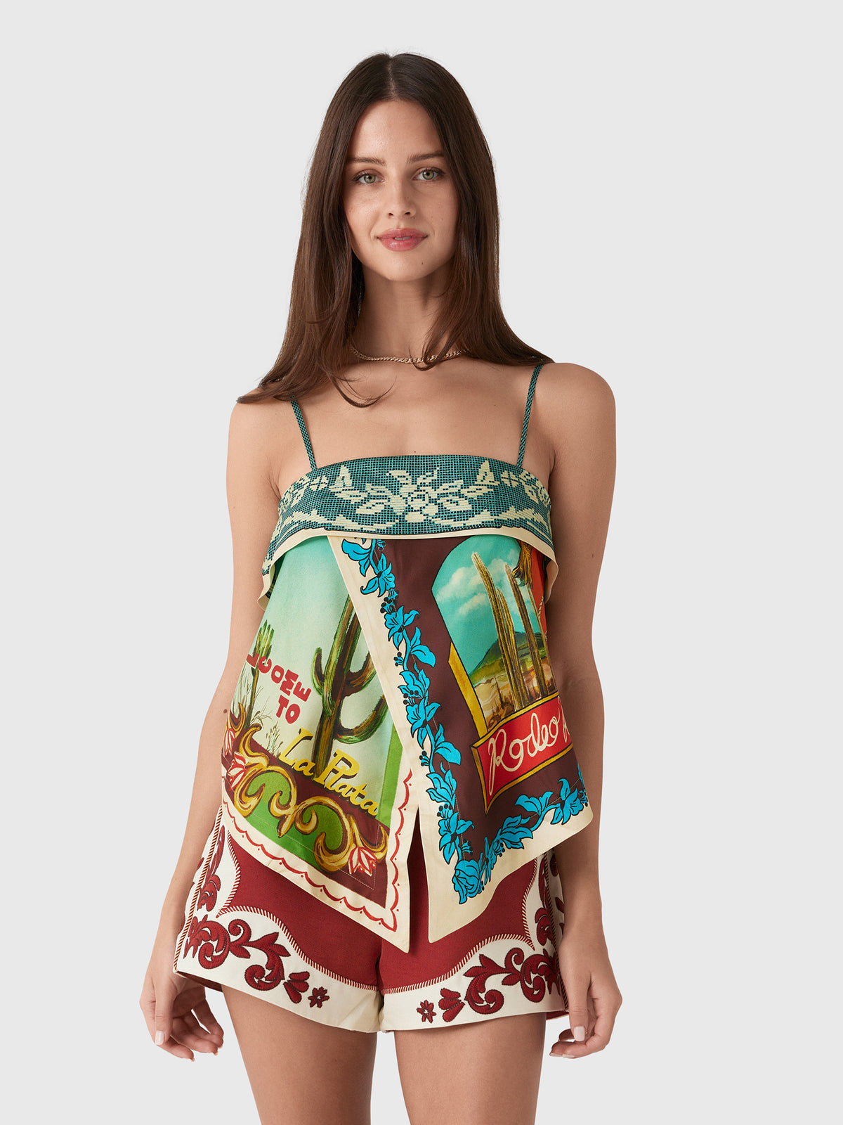 Alemais Women's Ace Silk Scarf Top - Saint Bernard