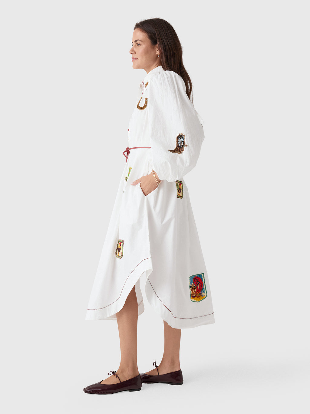 Alemais Women's Westwood Embellished Shirtdress - Saint Bernard