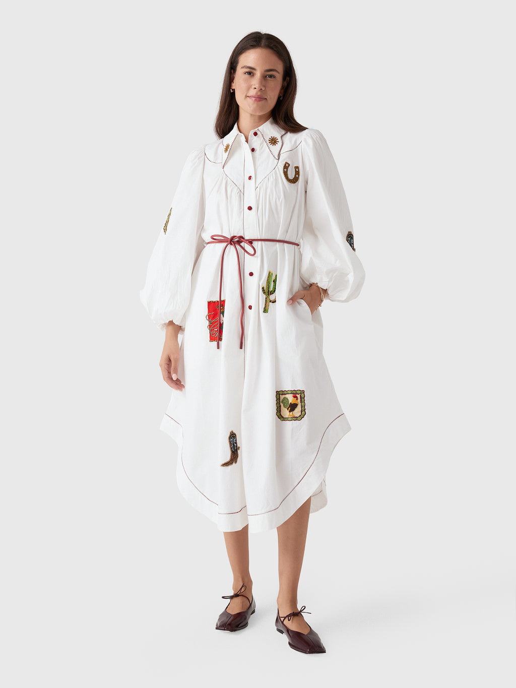 Alemais Women's Westwood Embellished Shirtdress - Saint Bernard