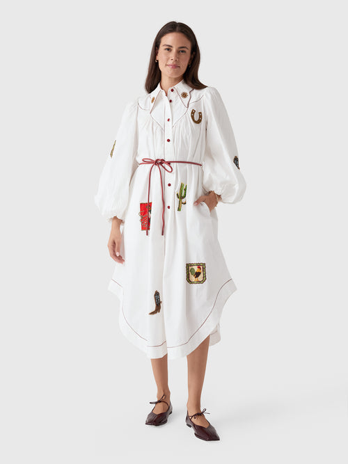 Alemais Women's Westwood Embellished Shirtdress