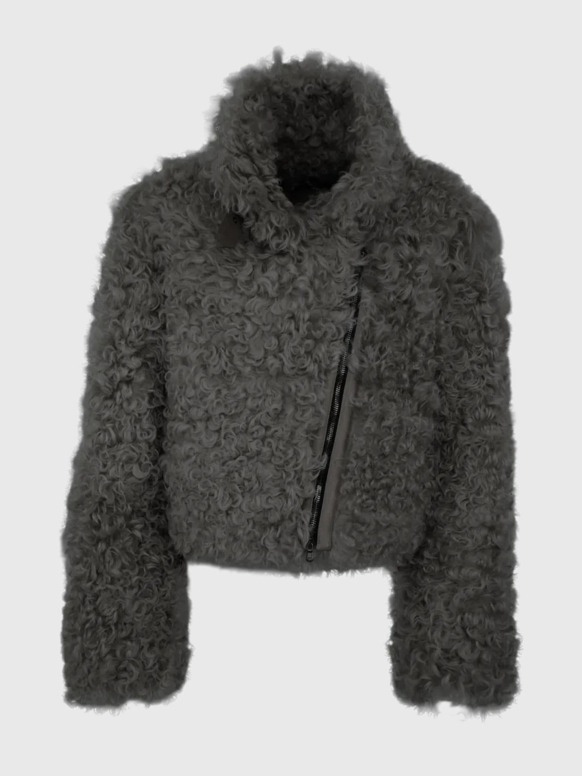 Frauenschuh Women's Ada Curly Fur Lambskin Jacket - Saint Bernard