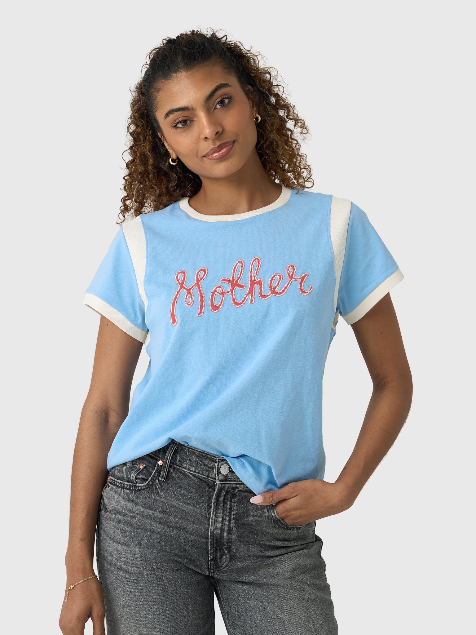 Mother Women's The Boxy Goodie Inset Tee - Saint Bernard