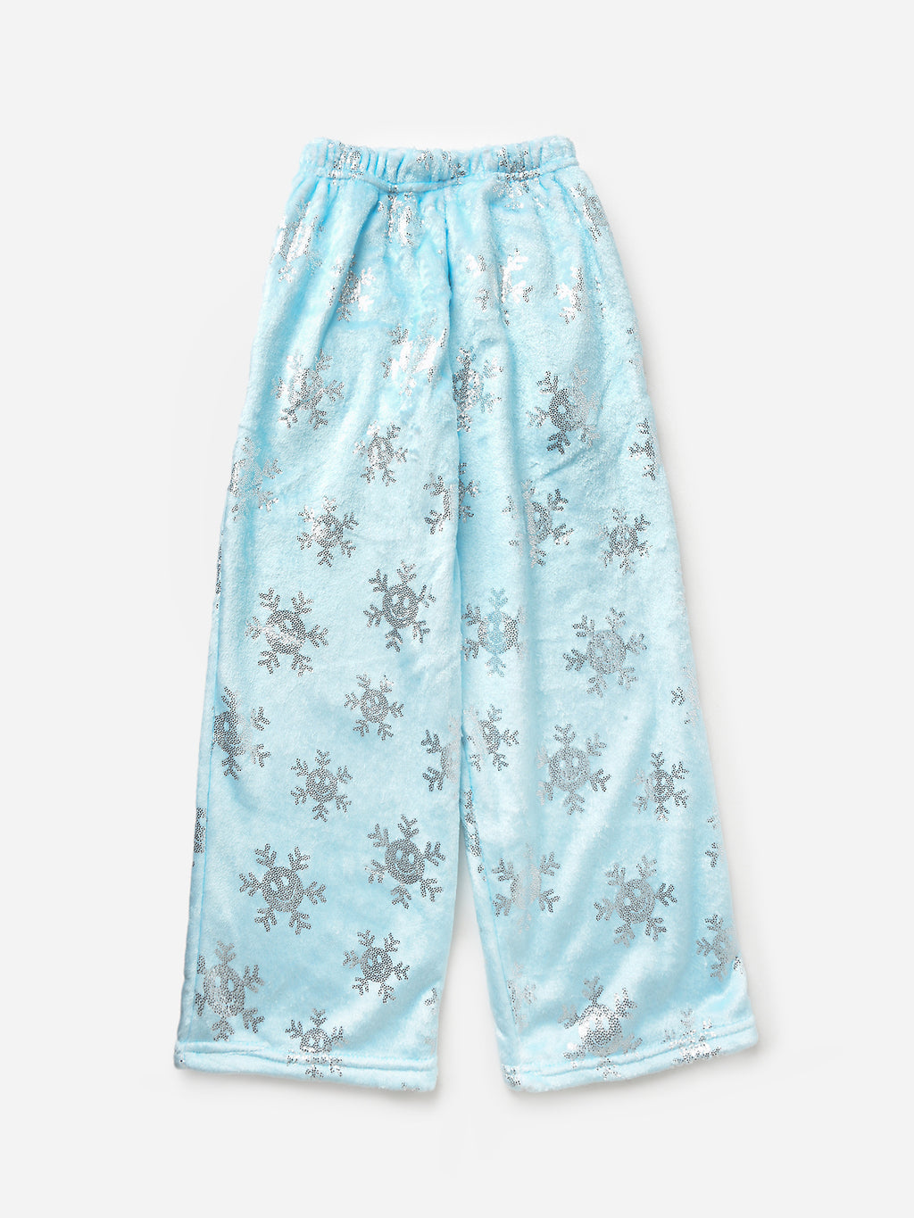 Iscream Girls' Shimmering Snowflakes Plush Pajama Pant - Saint Bernard