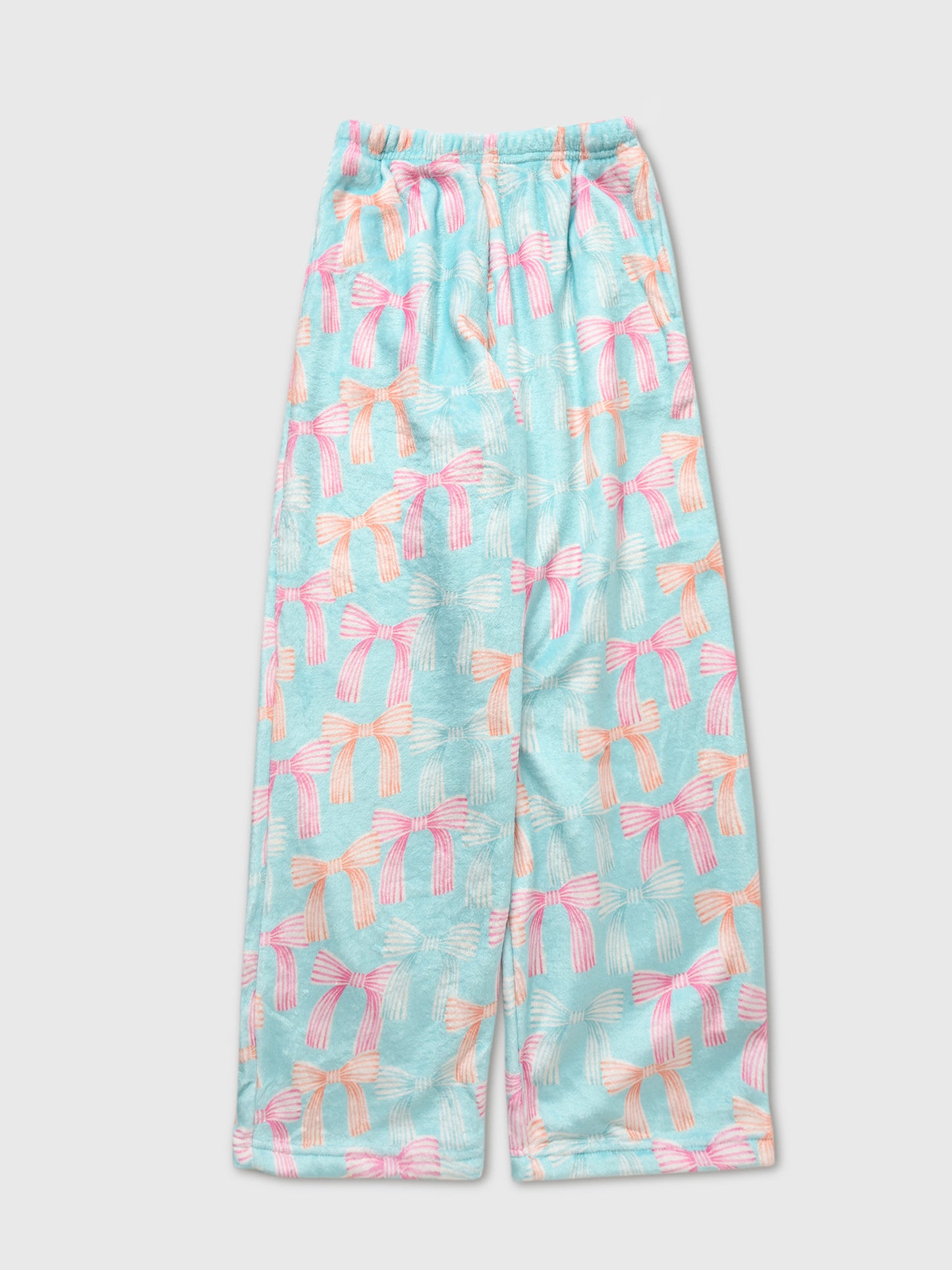 Iscream Girls' Beautiful Bows Plush Pajama Pant - Saint Bernard