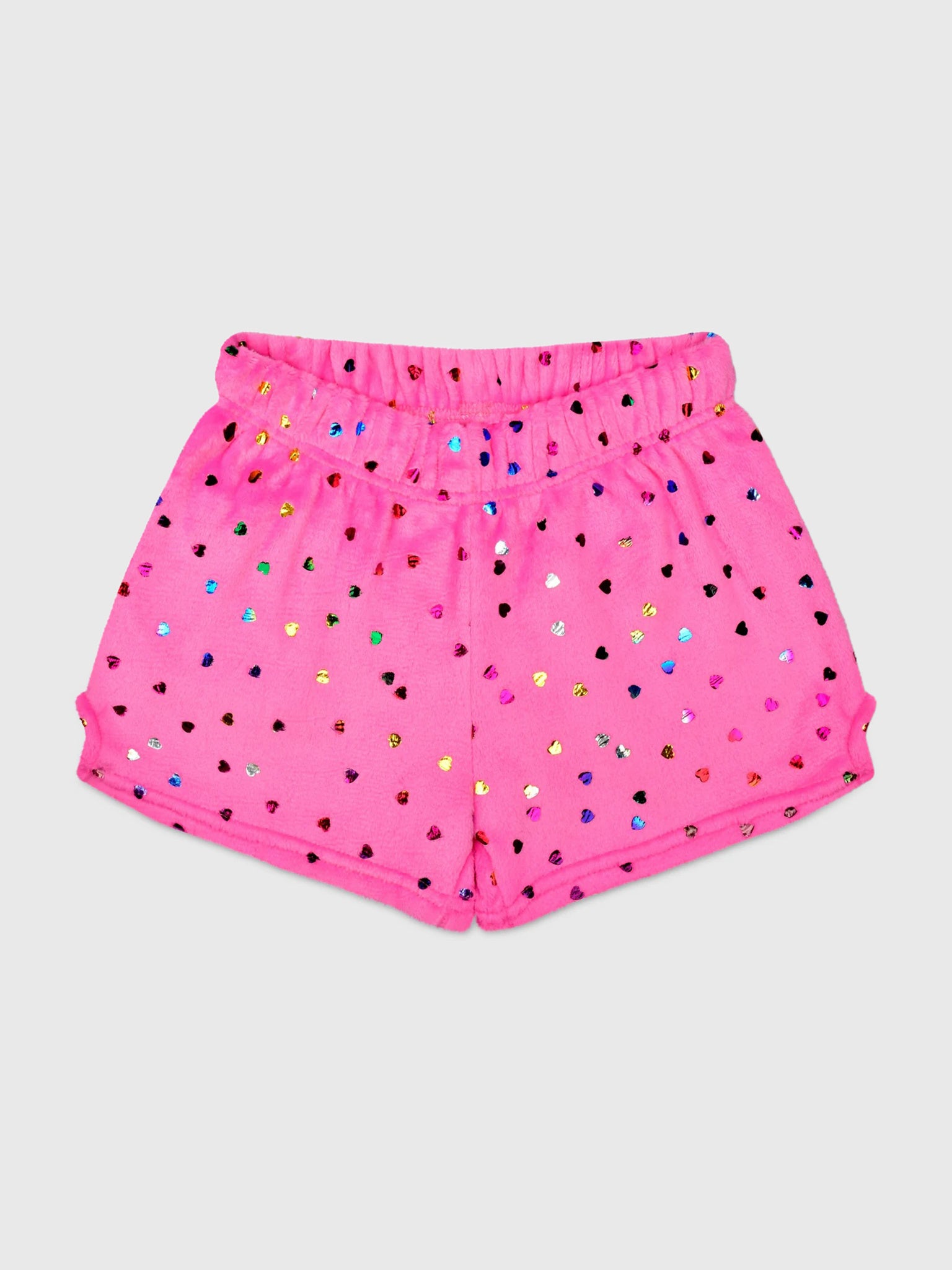 Iscream Girls' Foil Heart Plush Short - Saint Bernard