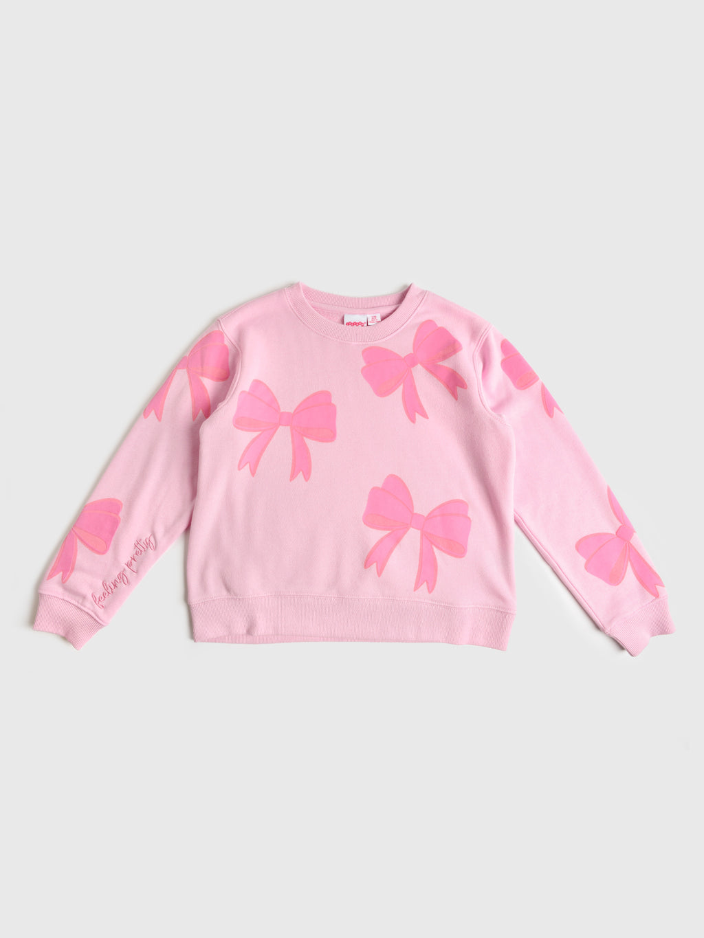 Iscream Girls' Ribbon Bow Sweatshirt - Saint Bernard