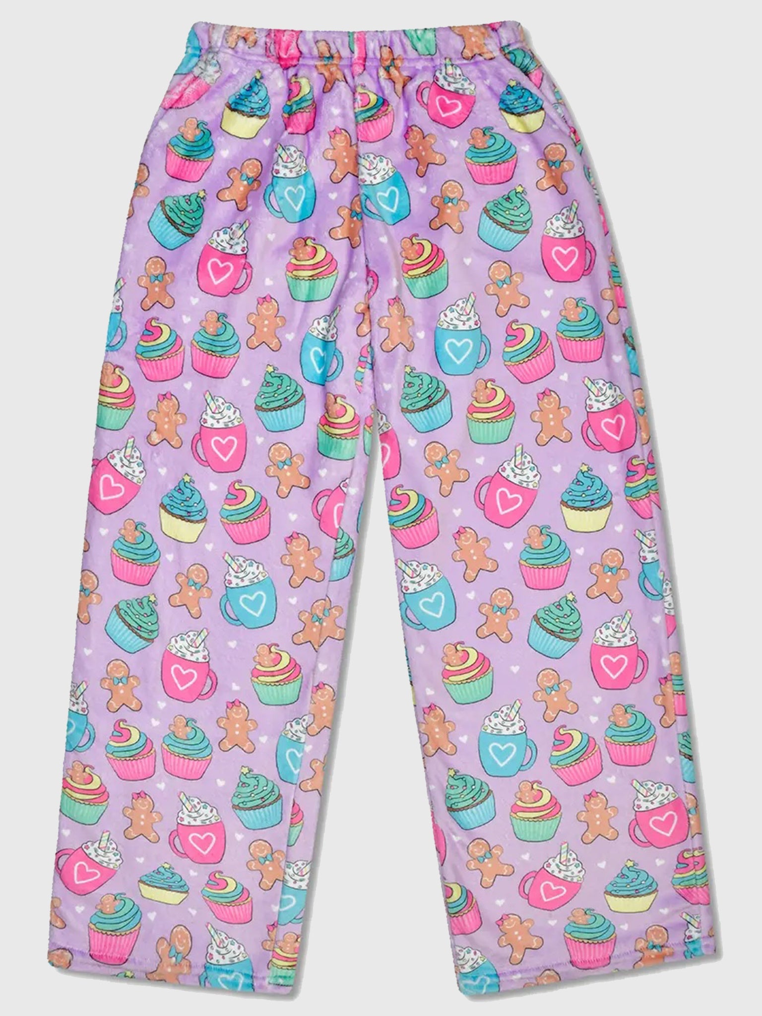 Iscream Girls' Gingerbread Cafe Plush Pant - Saint Bernard