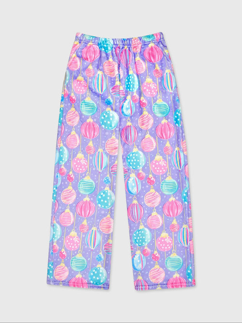 Iscream Girls' Dazzling Ornaments Plush Pajama Pant