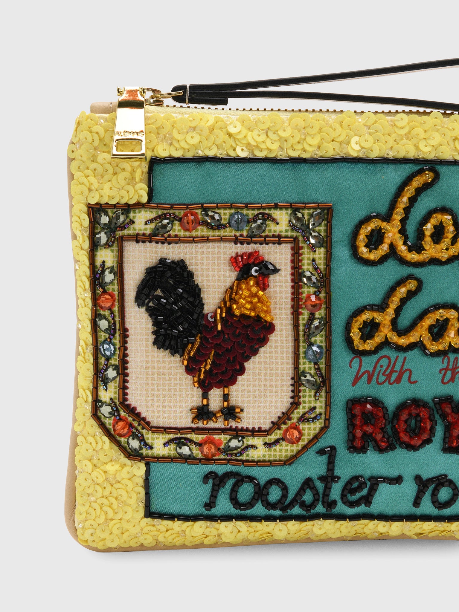 Alemais Ace Rooster Embellished Clutch - Saint Bernard