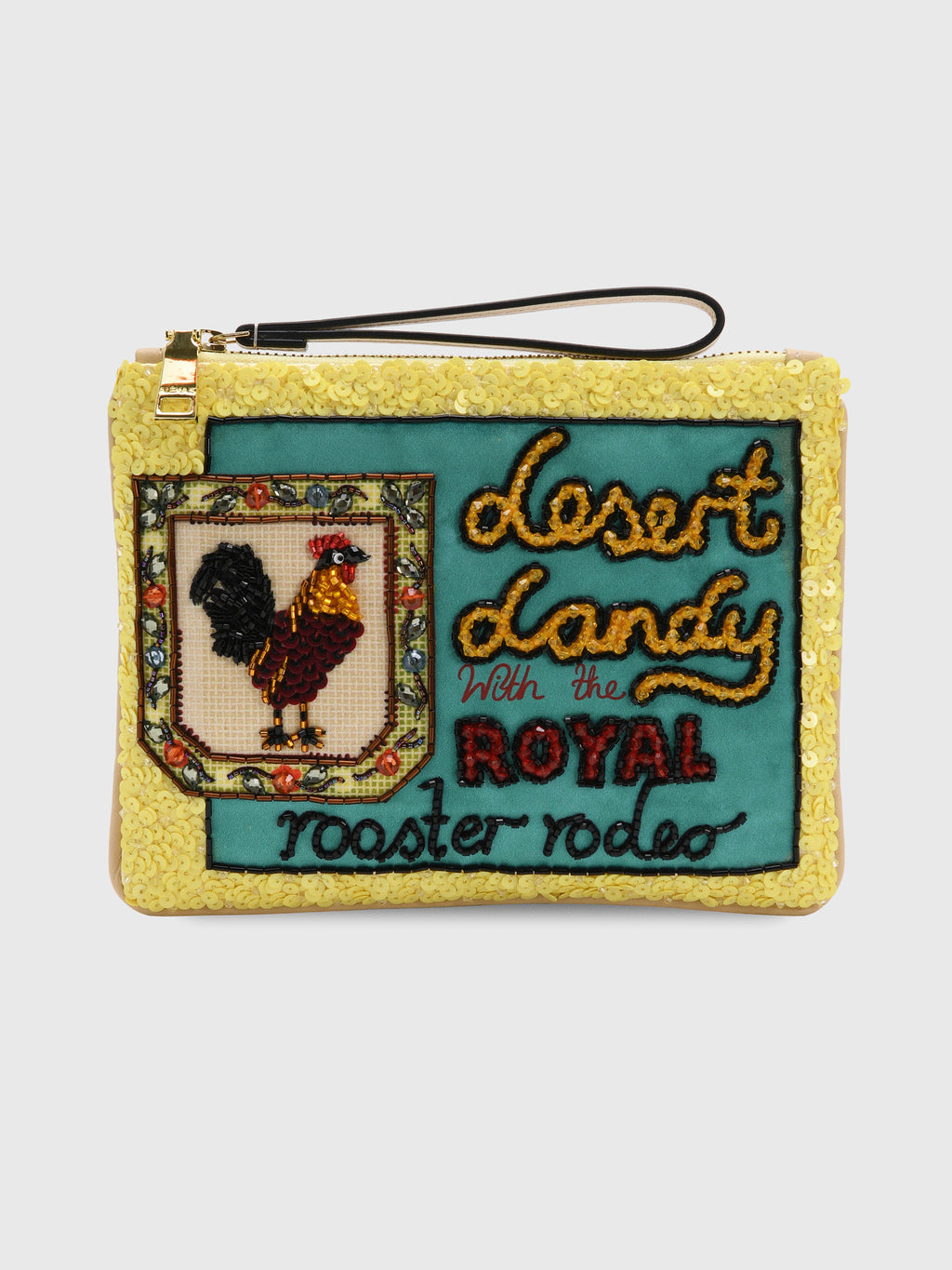 Alemais Ace Rooster Embellished Clutch - Saint Bernard