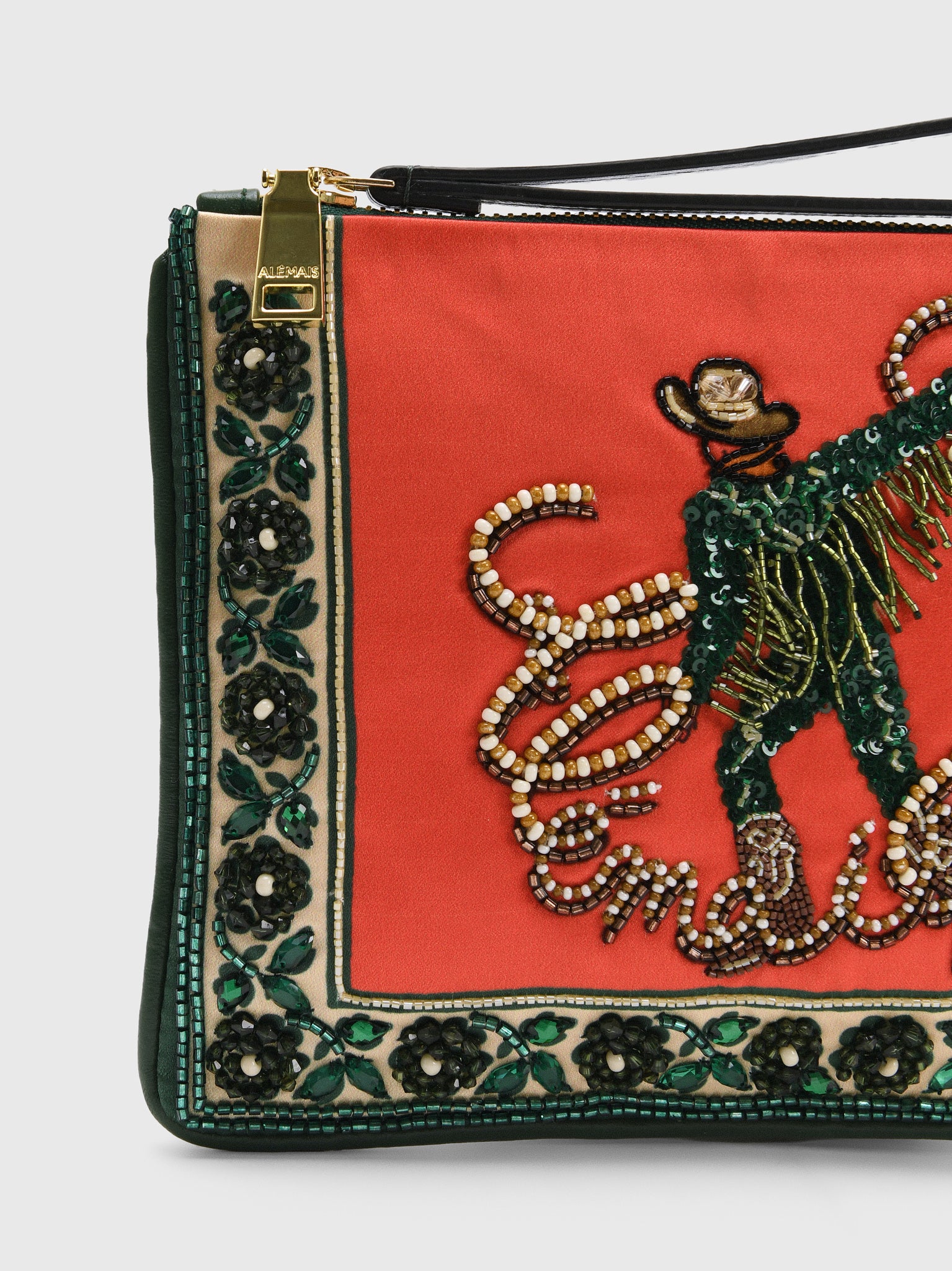 Alemais Ace Cowboy Embellished Clutch - Saint Bernard