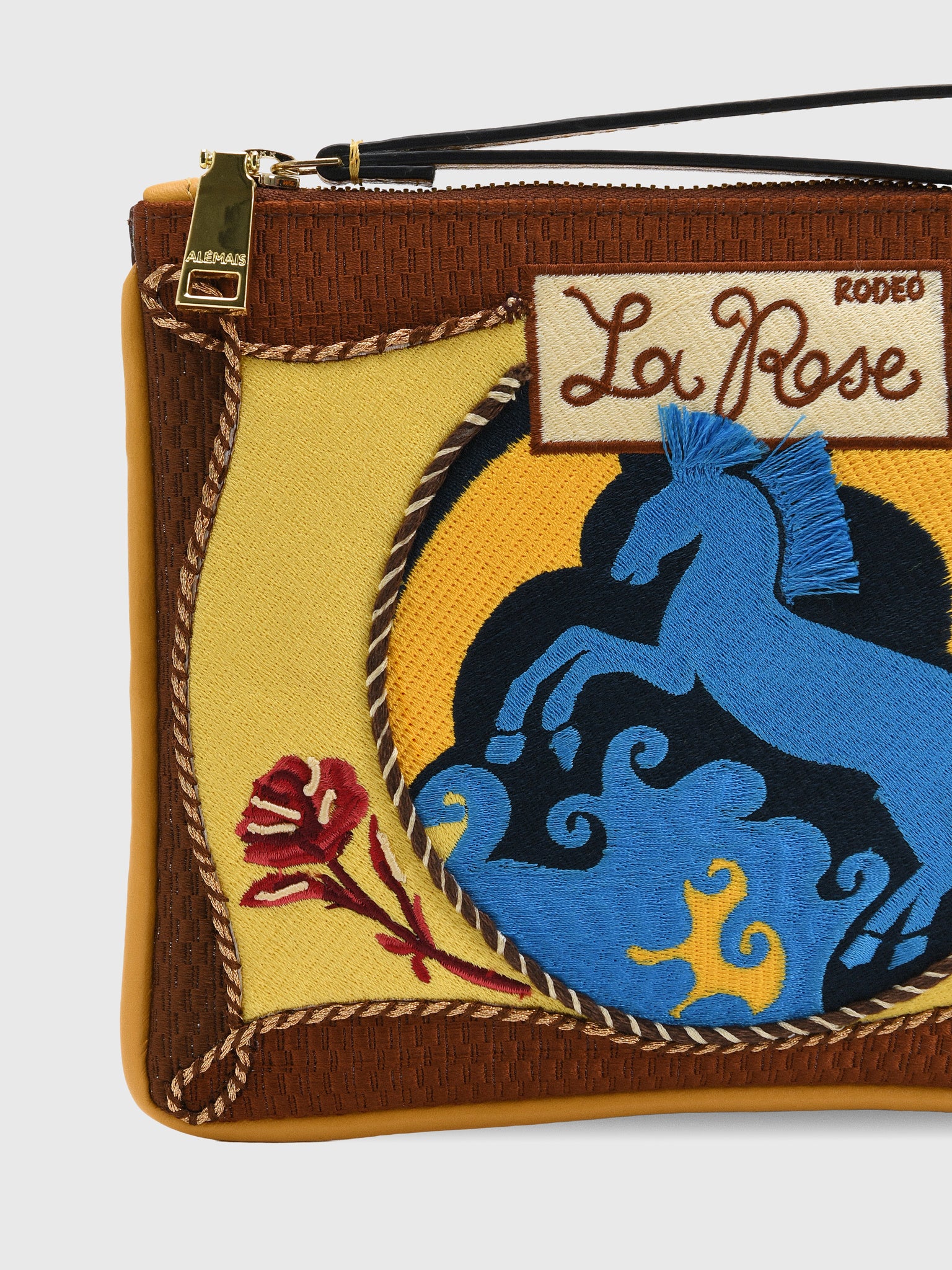 Alemais Ace Horse Embroidered Clutch - Saint Bernard