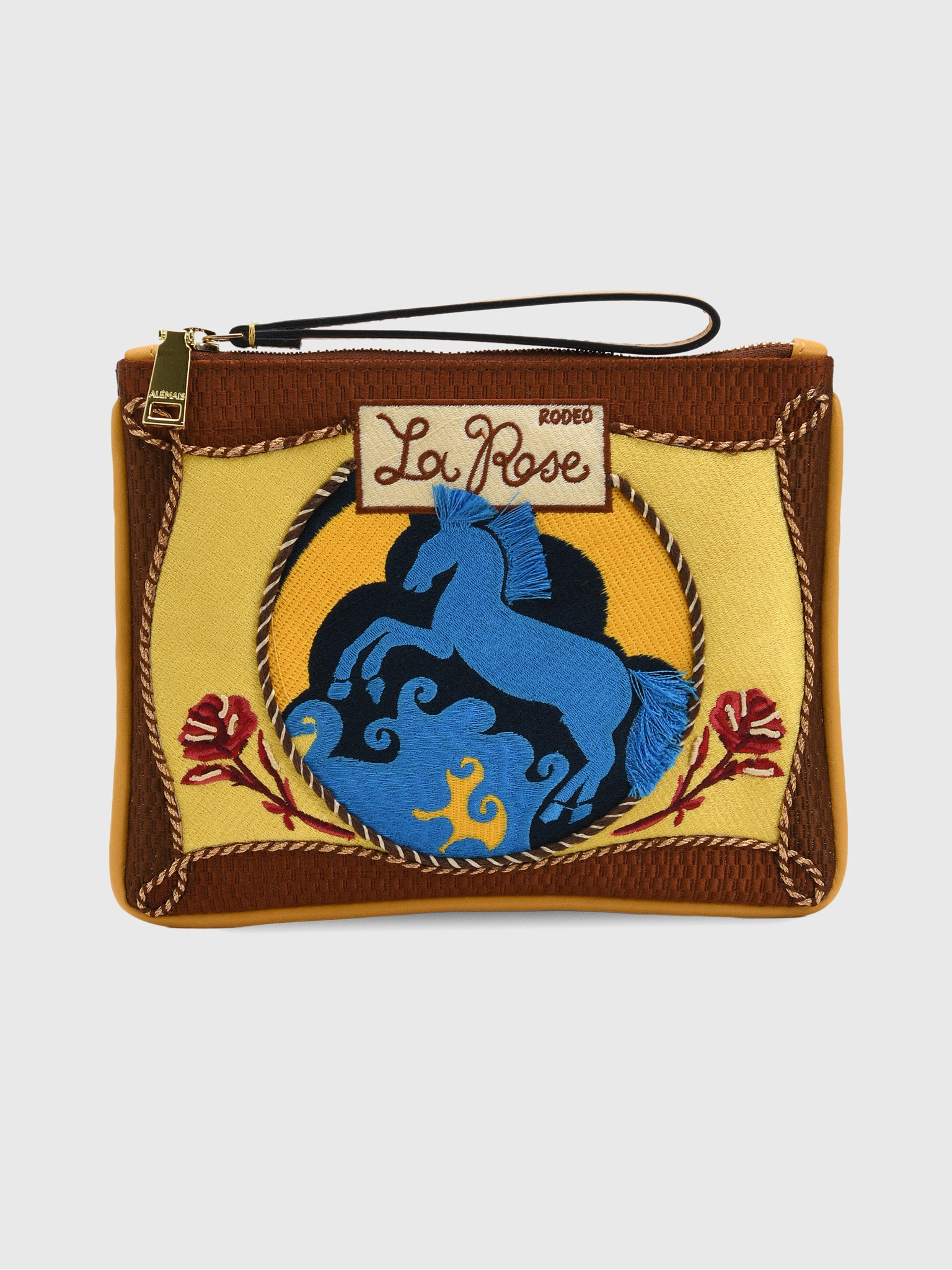 Alemais Ace Horse Embroidered Clutch - Saint Bernard