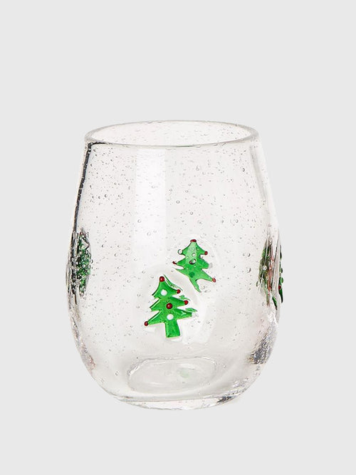 Two's Company Holiday Cheer Stemless Wine Glass