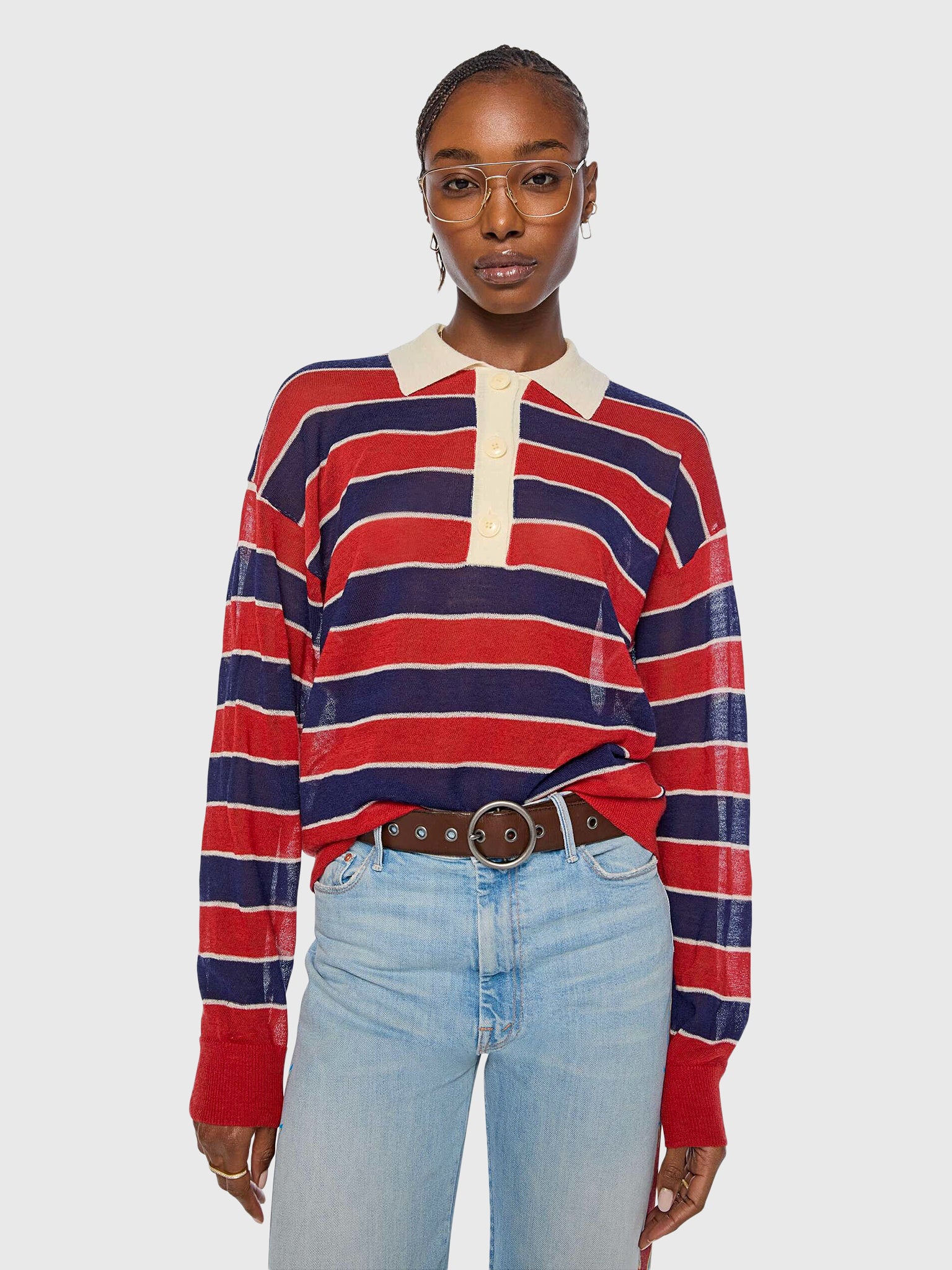 Mother Women's The Biggie Raquette Pullover - Saint Bernard