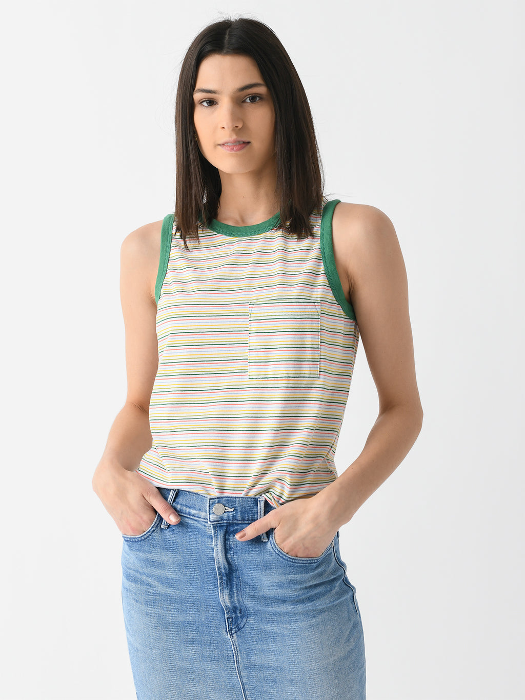 Mother Women's The Strong And Silent Type Pocket Tee - Saint Bernard