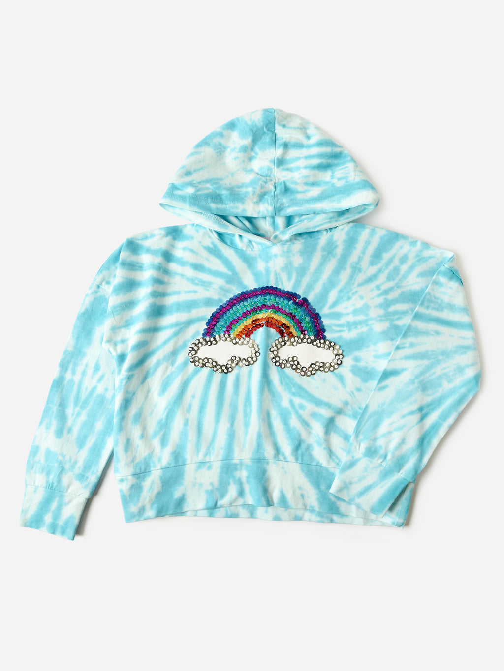 Haven Girl Girls' Cloud Rainbow Hoodie - Saint Bernard