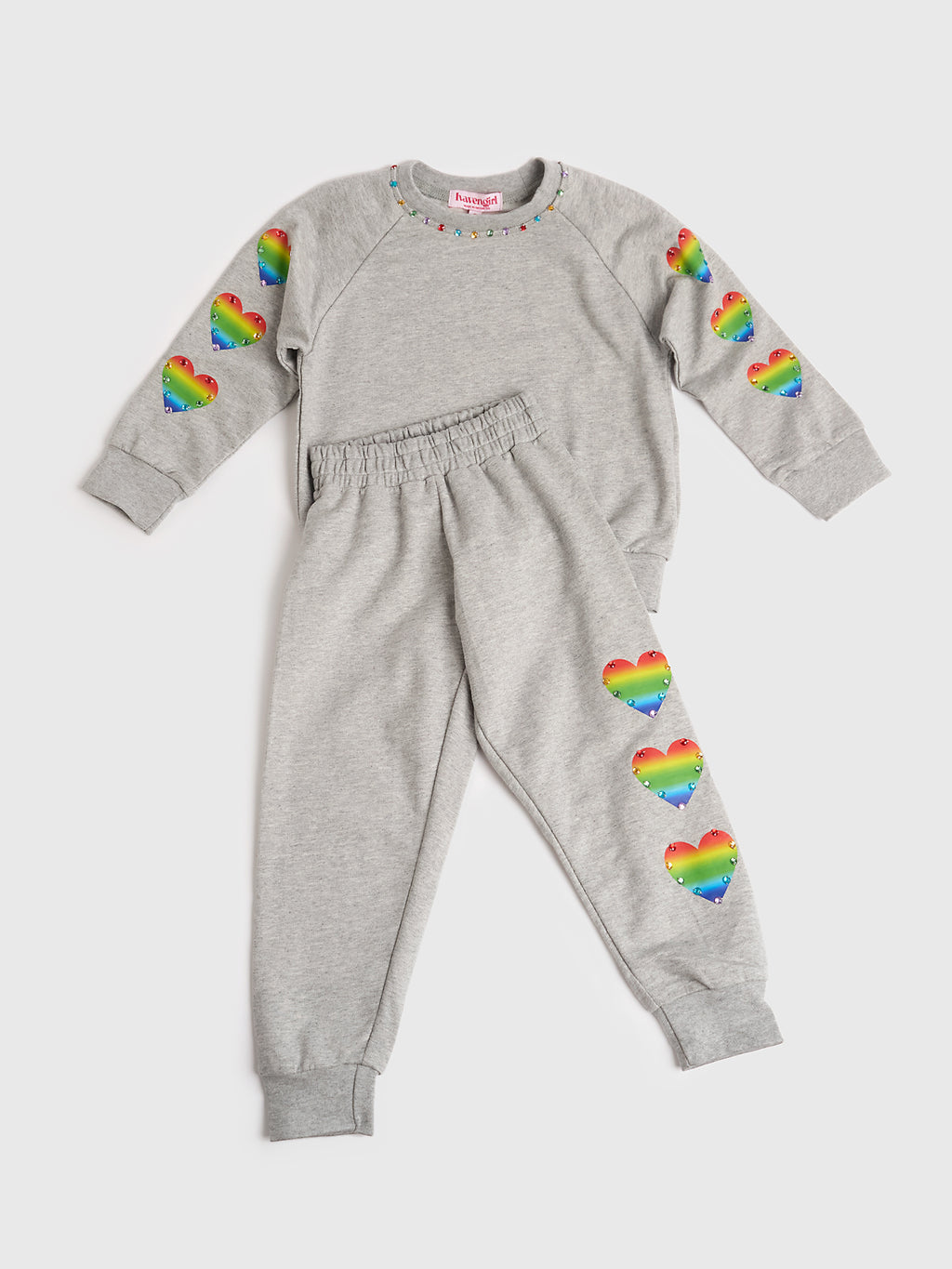 Haven Girl Girls' Heart Rainbow Set - Saint Bernard