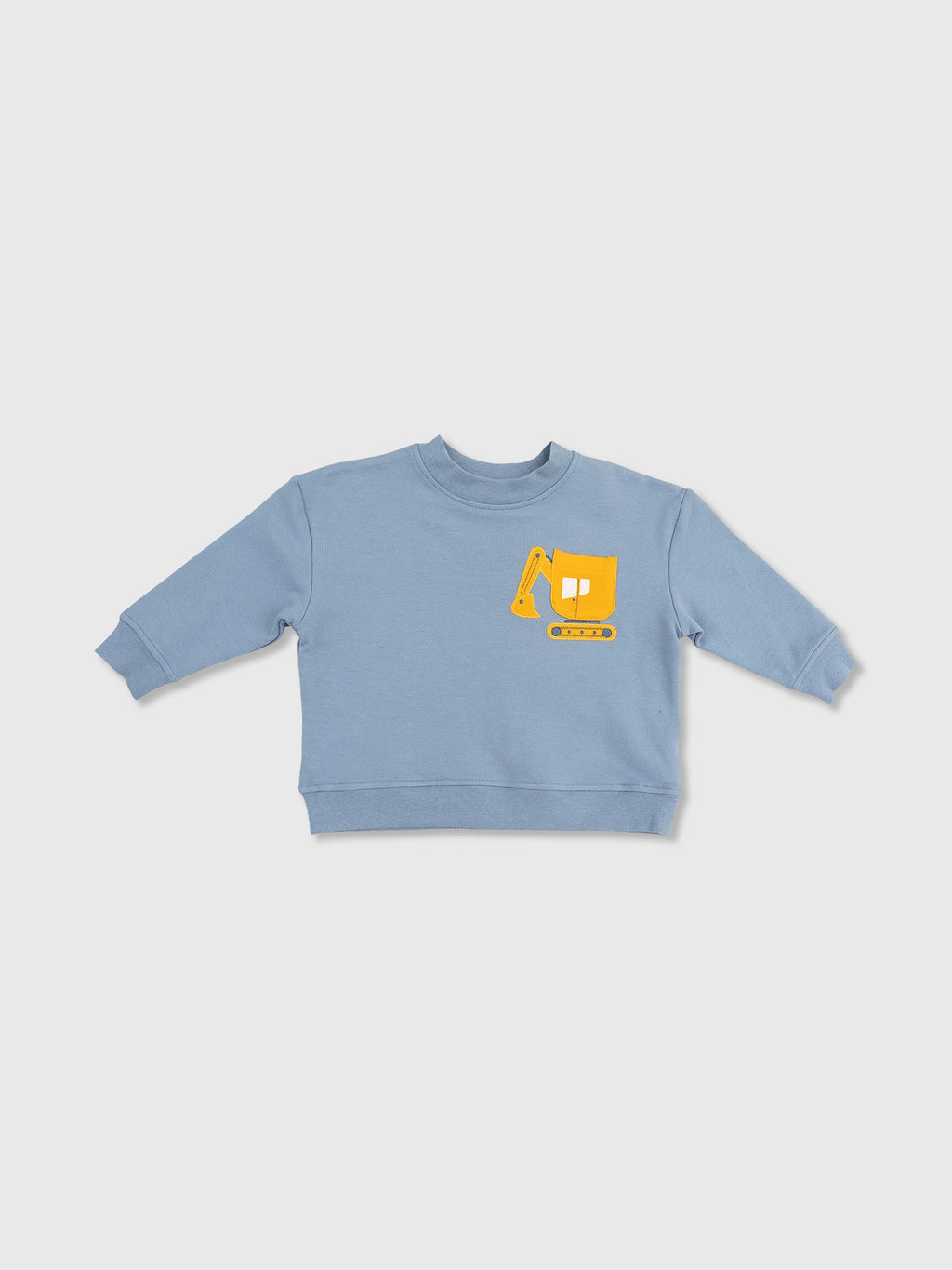 Angel Dear Baby Boys' Digger Drop Sleeve Sweatshirt