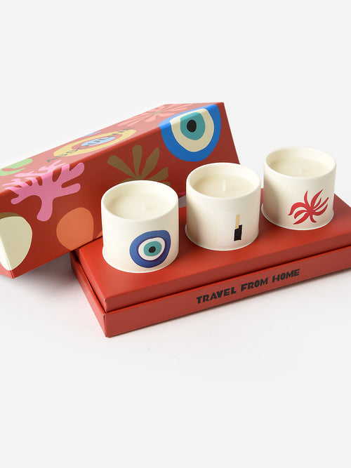 Assouline Travel From Home Mini Scented Candle Set