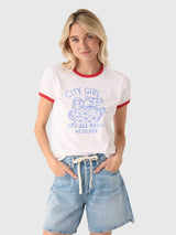 Mother Women's The Lil' Goodie Ringer Tee - Saint Bernard