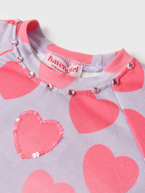 Haven Girl Girls' Heart Sweatshirt