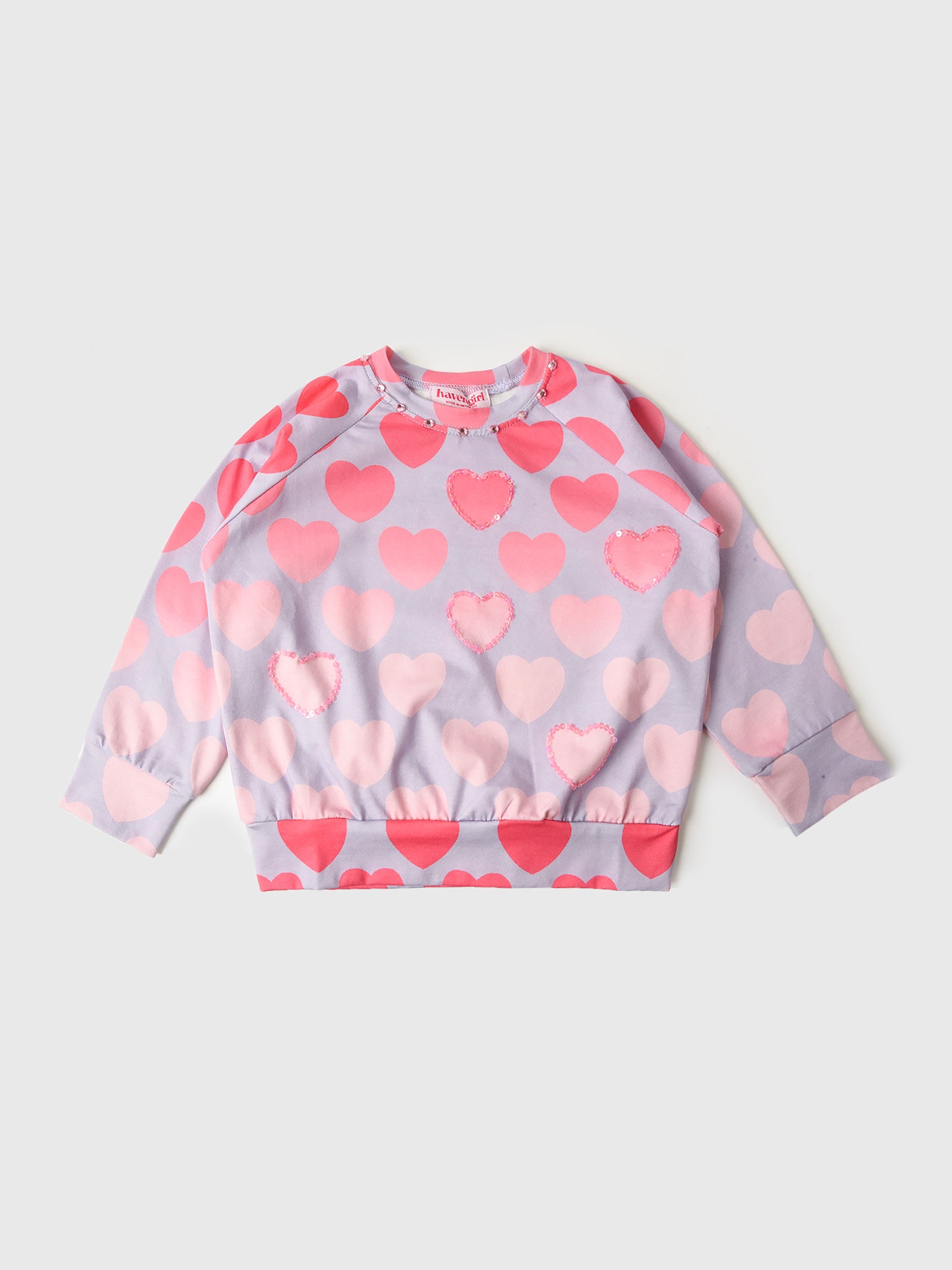 Haven Girl Girls' Heart Sweatshirt - Saint Bernard