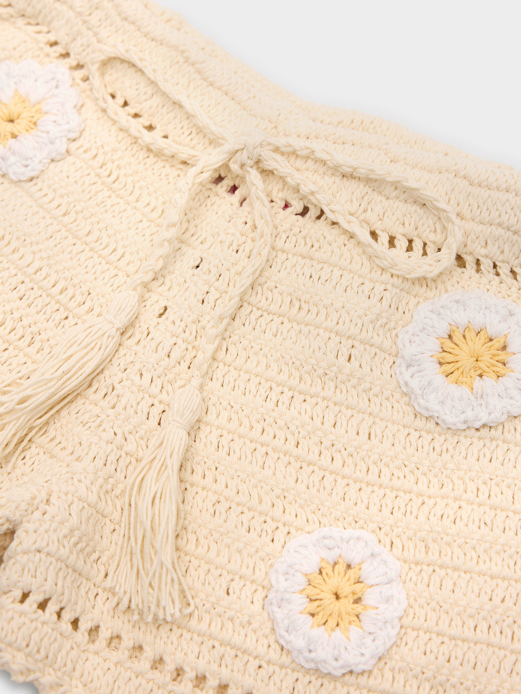 Haven Girl Girls' Daisy Crochet Short - Saint Bernard