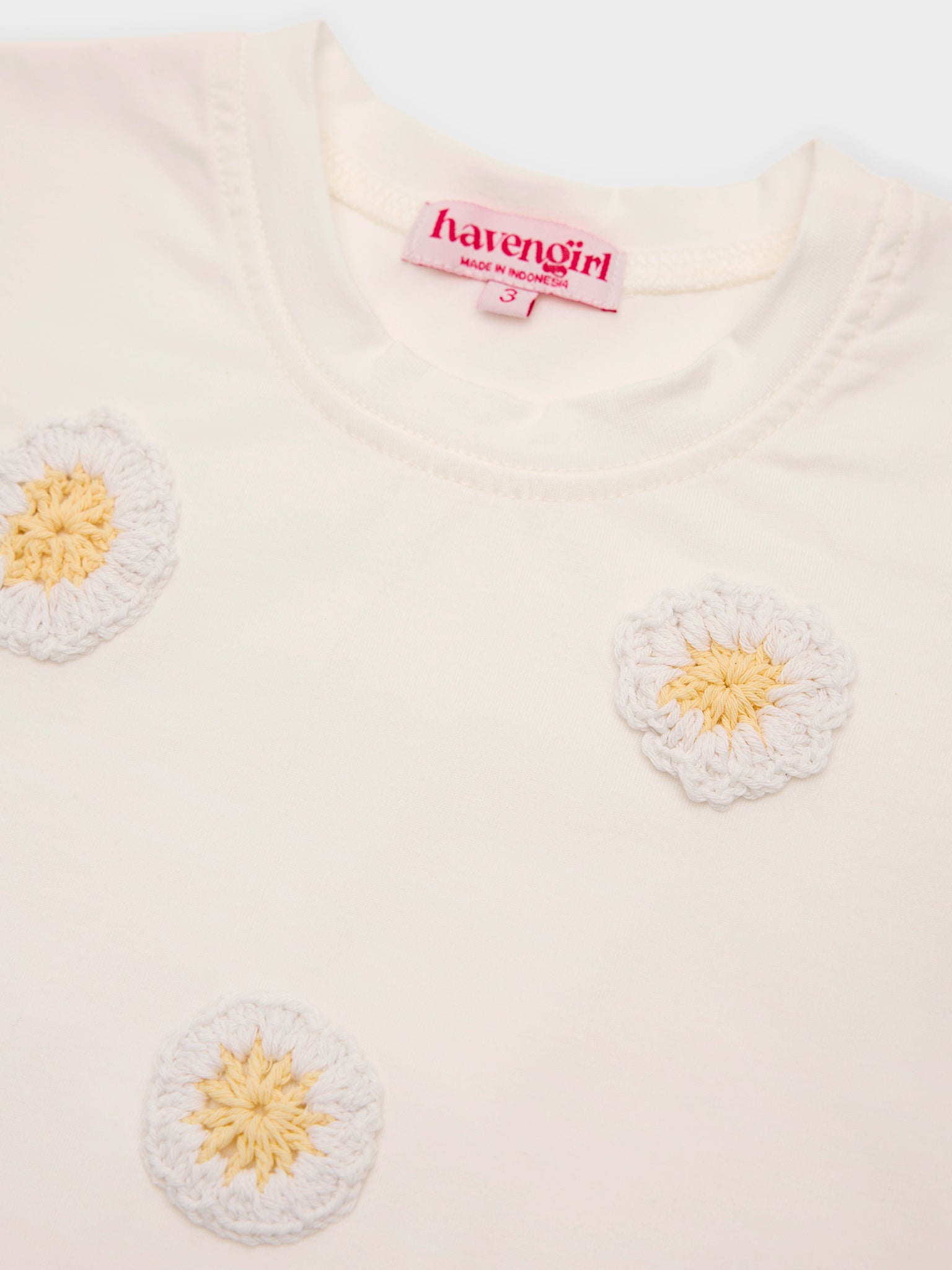 Haven Girl Girls' Daisy Cap Tee - Saint Bernard
