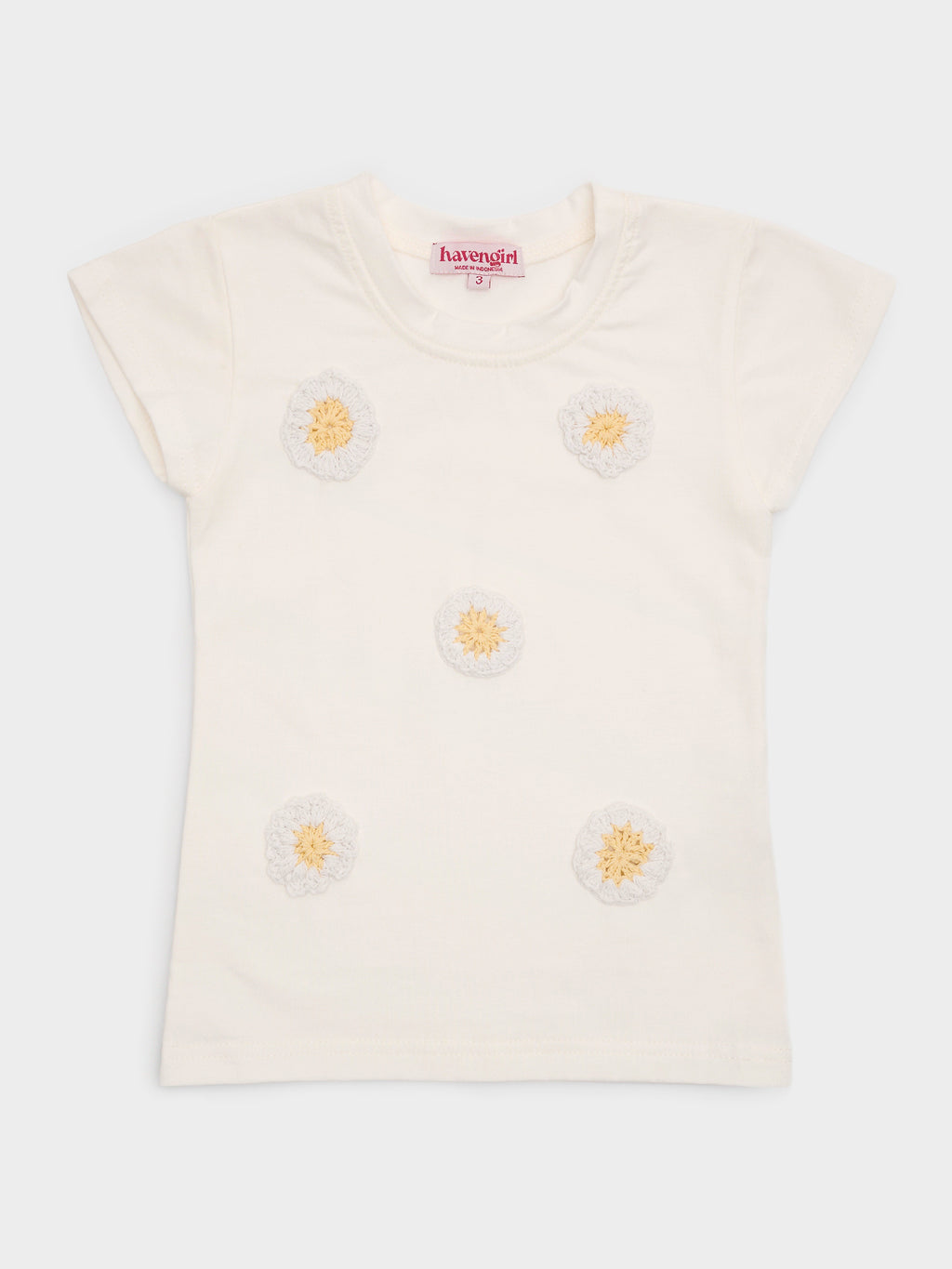 Haven Girl Girls' Daisy Cap Tee - Saint Bernard