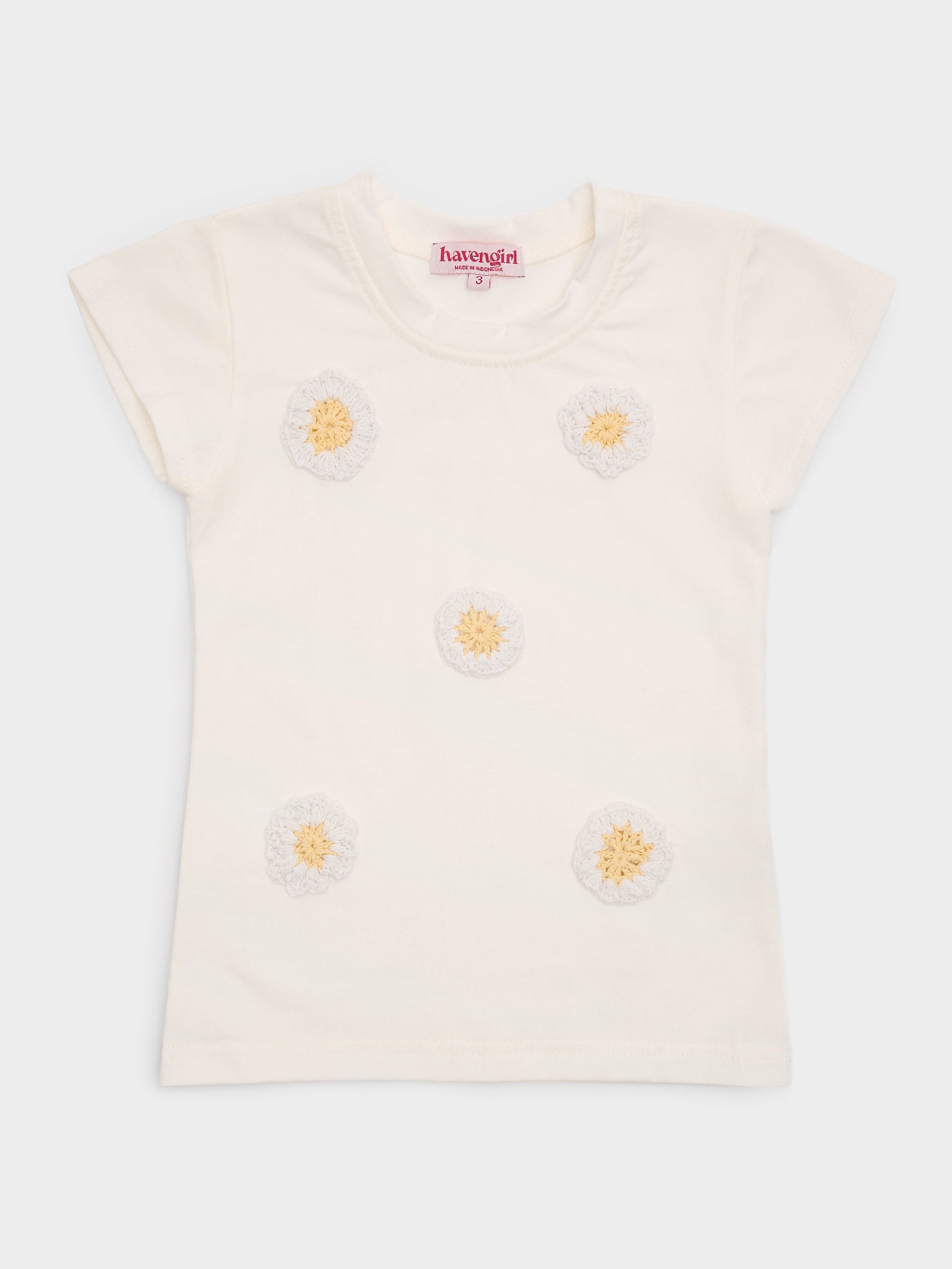 Haven Girl Girls' Daisy Cap Tee - Saint Bernard