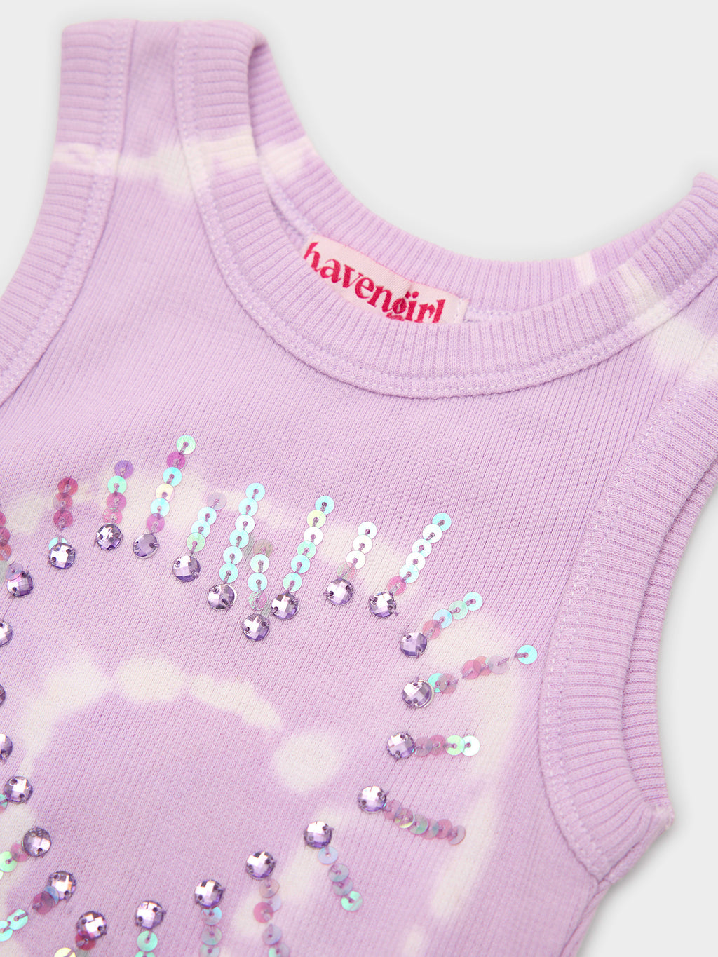 Haven Girl Girls' Lexi Heart Tie Dye Tank - Saint Bernard