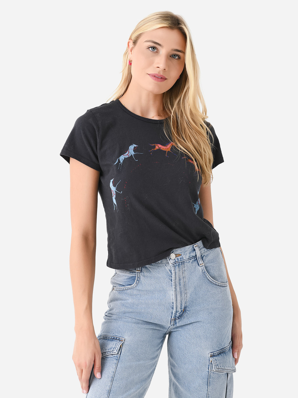 Mother Women's The Cropped Itty Bitty Goodie Tee - Saint Bernard