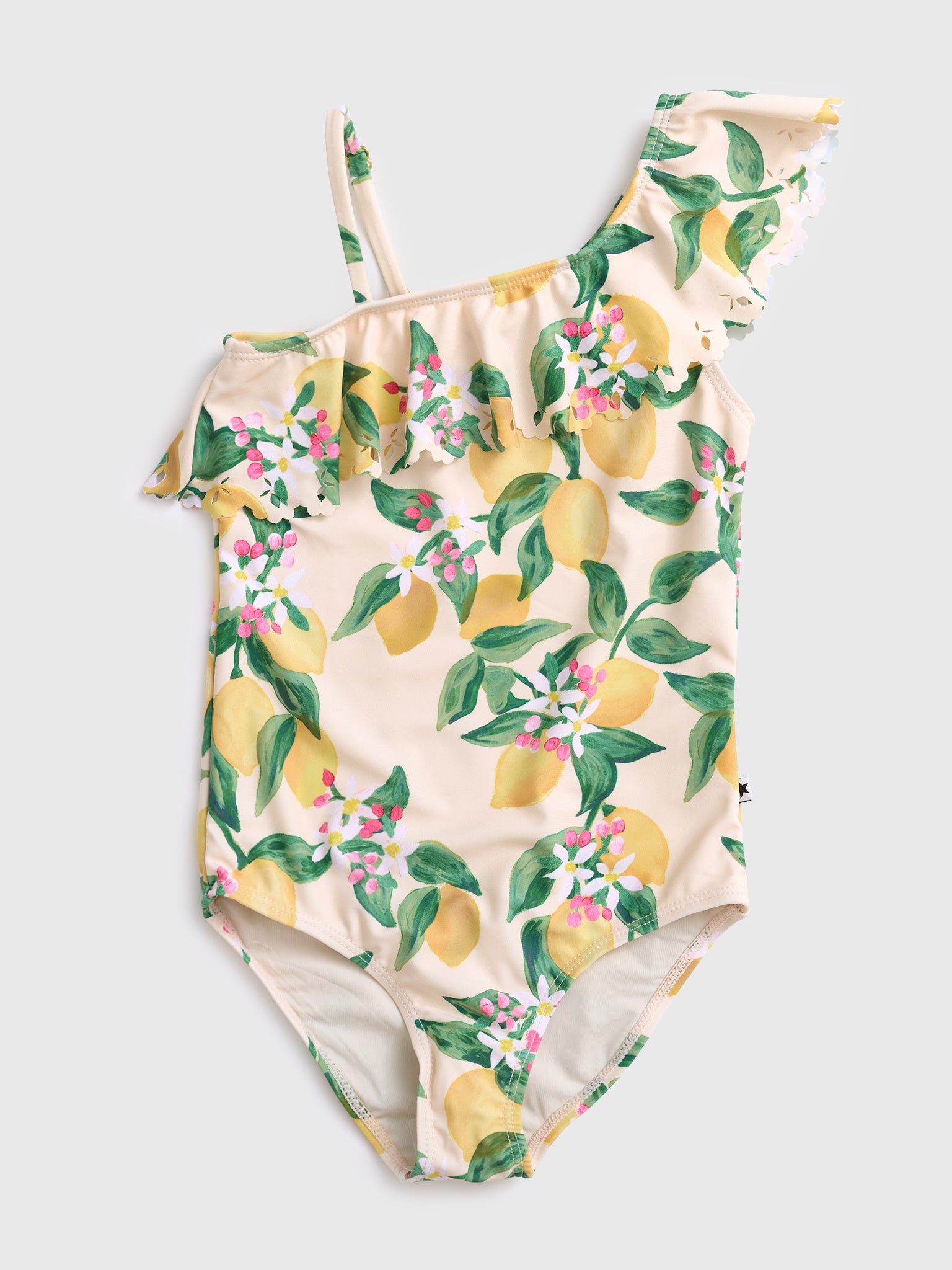 Molo Girls' Net One-Piece Swimsuit - Saint Bernard