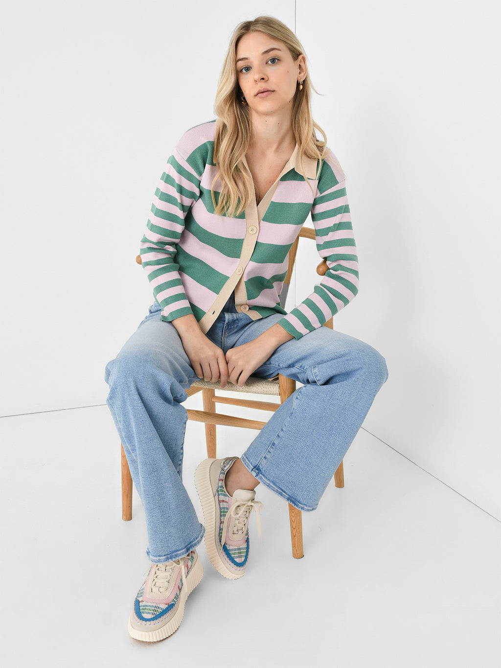 Deluc Women's Mondrian Cardigan - Saint Bernard