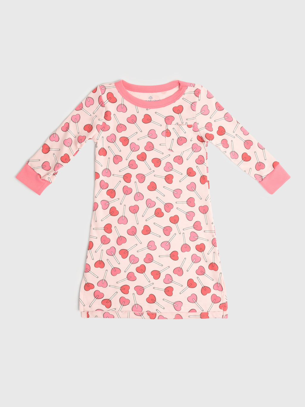 Magnolia Baby Girls' Sweetheart Pops Long Sleeve Nightdress